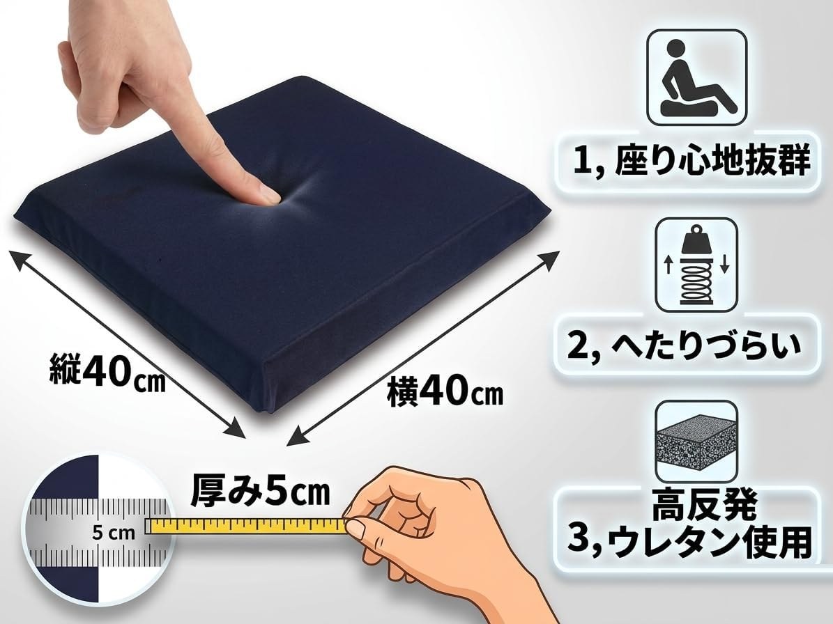サイズ 40×40×厚さ5cm